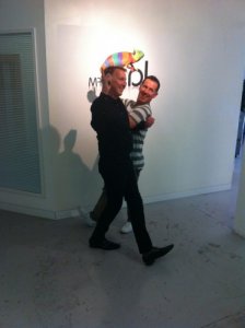 Scott teaches Jazz FM's Nigel WIlliams to dance